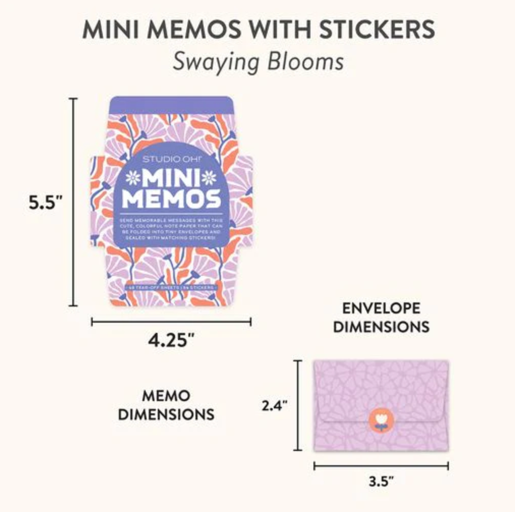 Swaying Blooms Mini Memos with Stickers