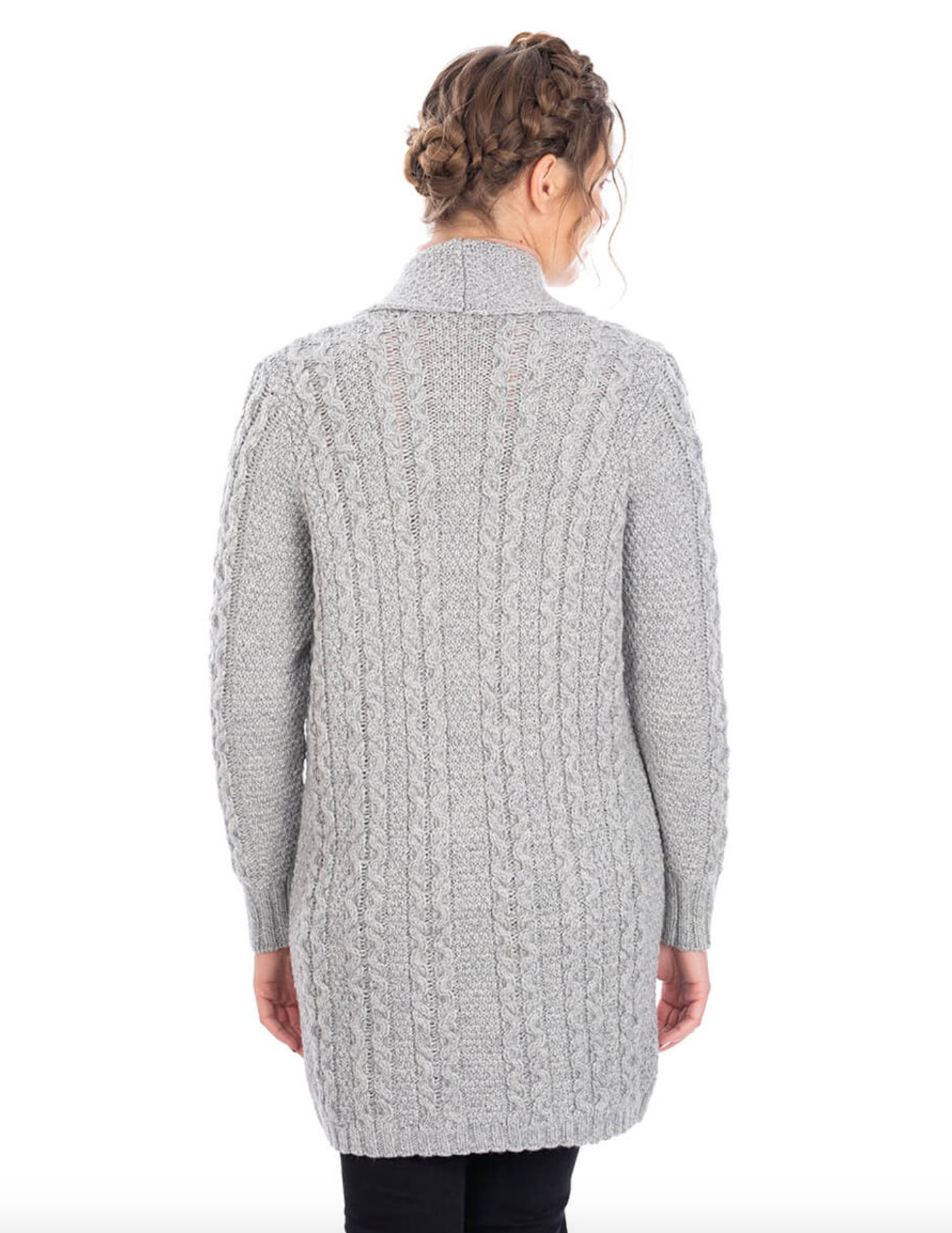 Womens grey deals long cardigan