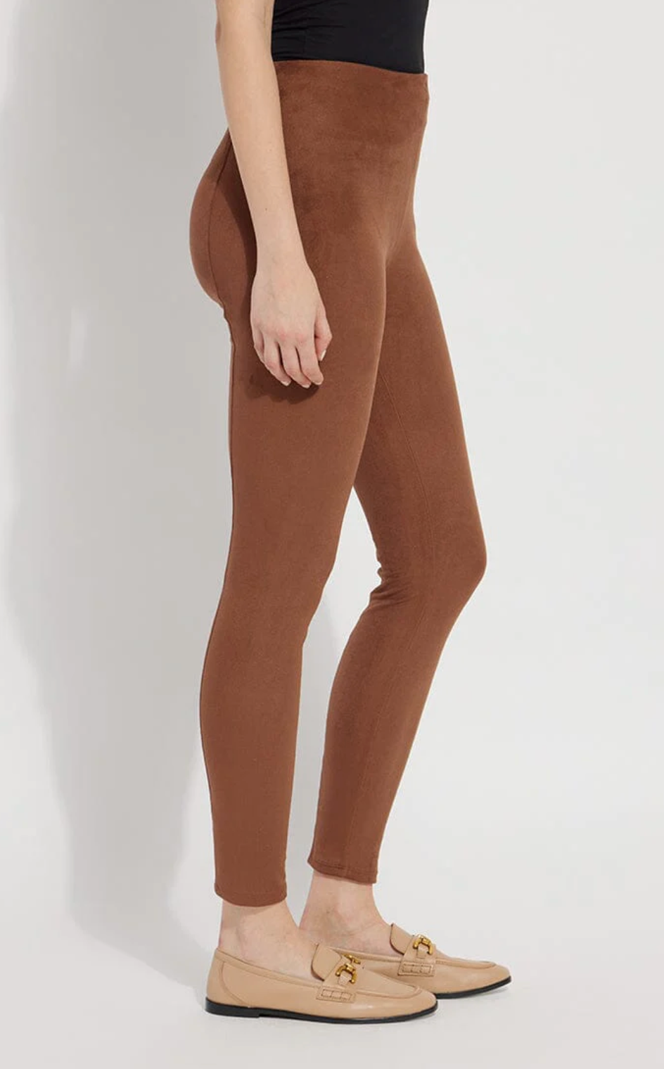 Lyssé Hi Waist Suede Legging (28 Inseam) - Whiskey – ART Cloth + Craft