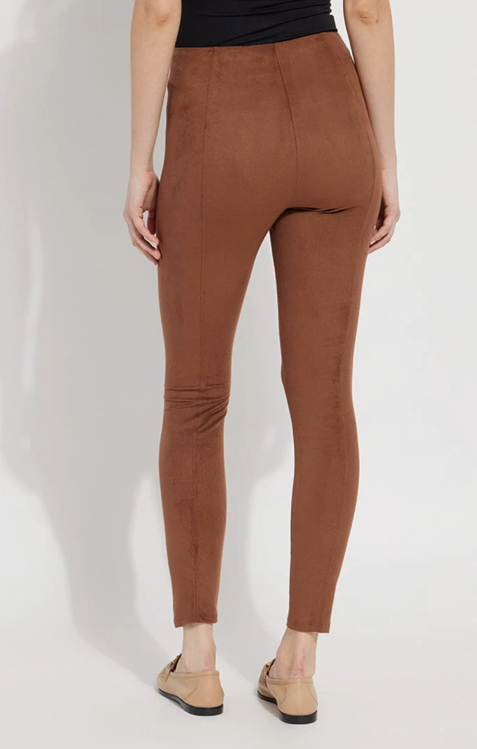 Lyssé Hi Waist Suede Legging (28" Inseam) - Whiskey