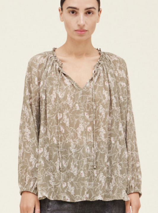 Dried Thyme Printed Blouse