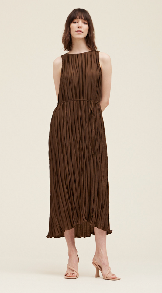 Pleated Midi Dress