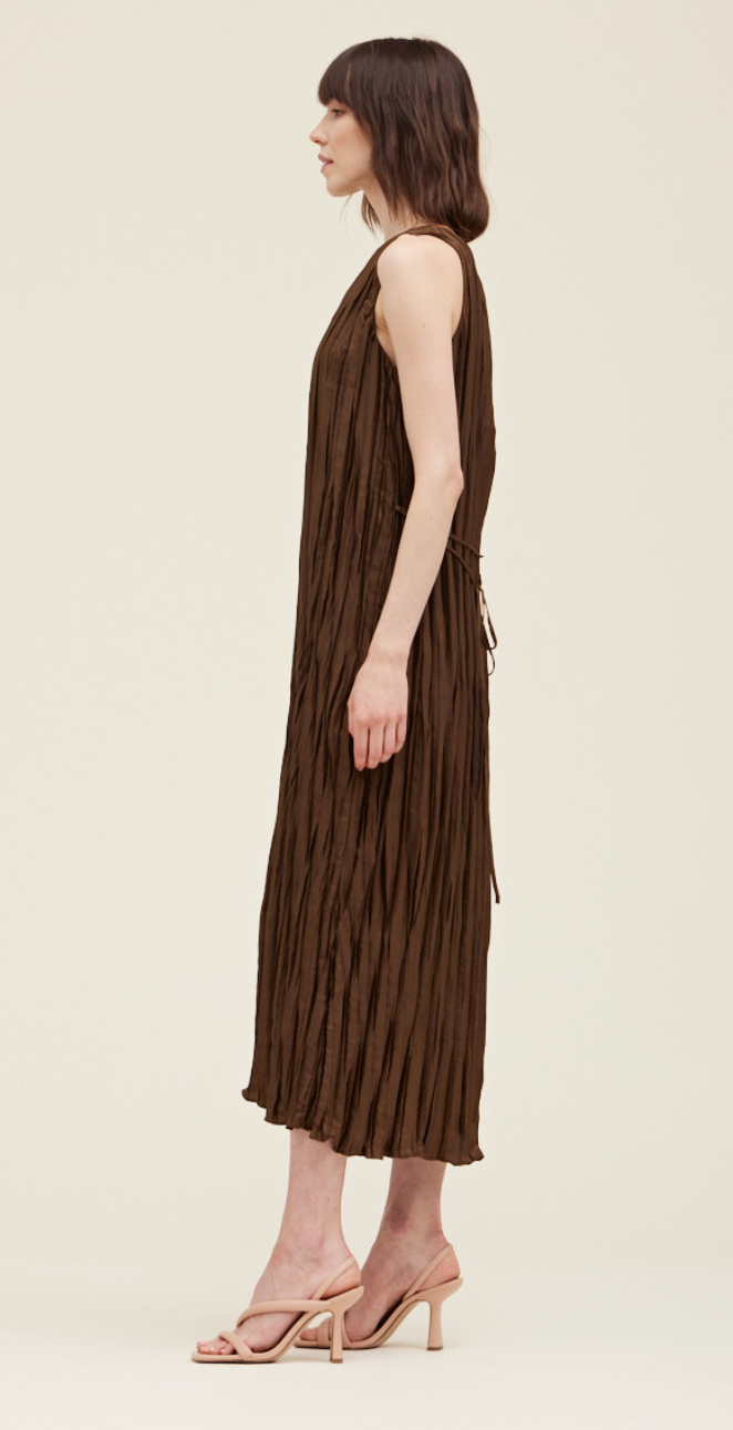 Pleated Midi Dress