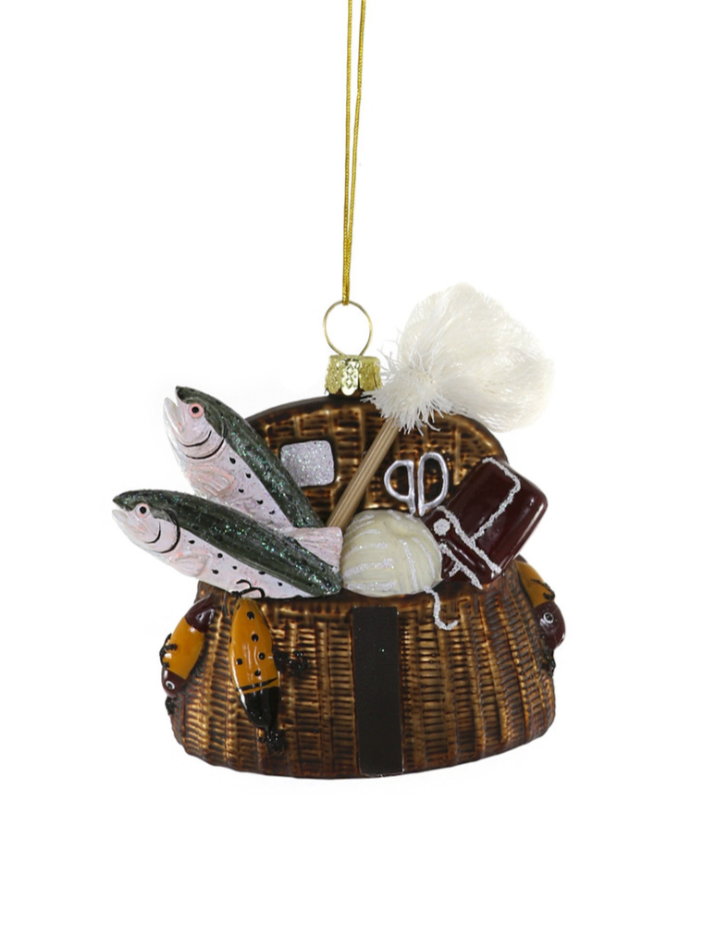 Vintage Fishing Creel Ornament