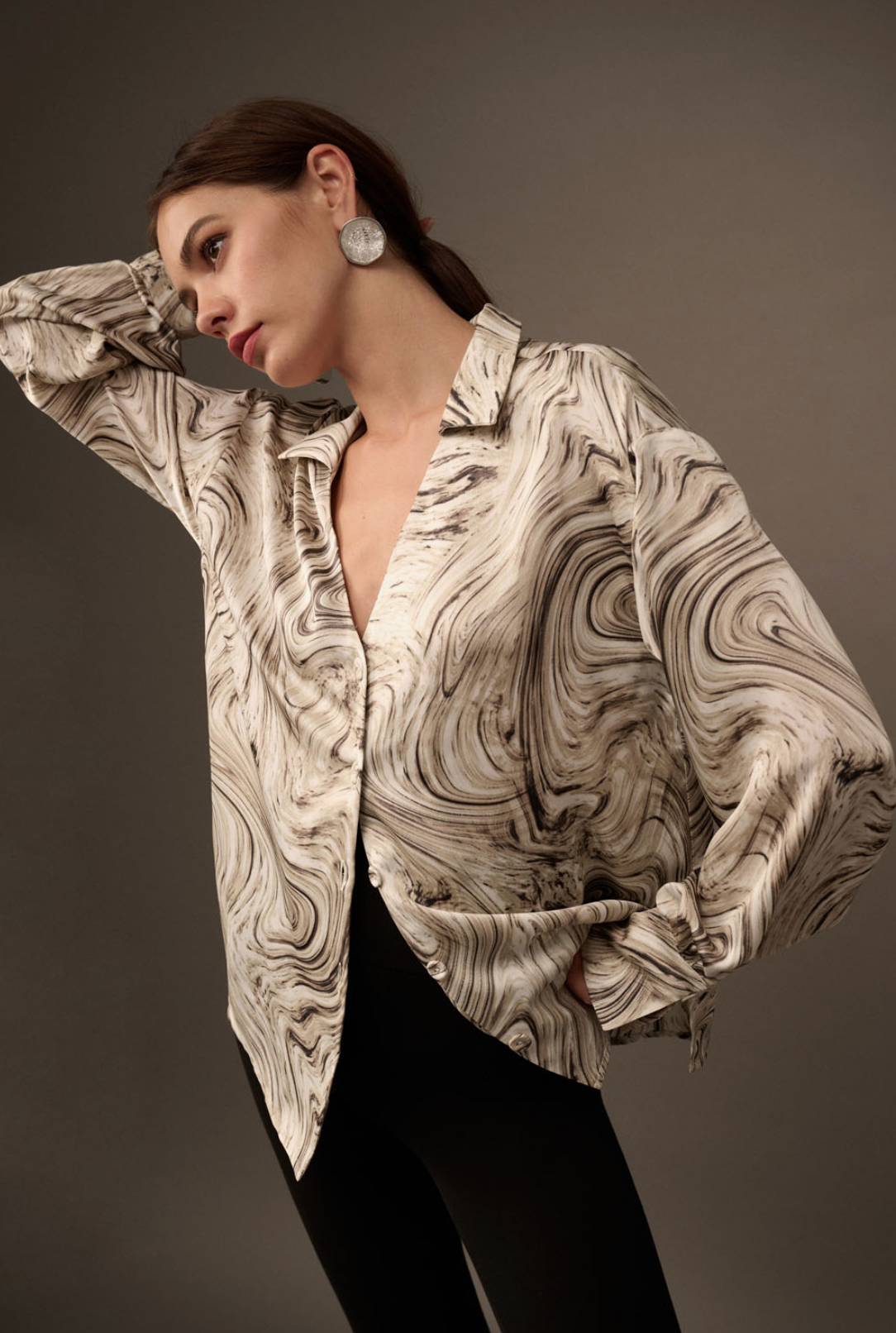Abstract Swirl Blouse