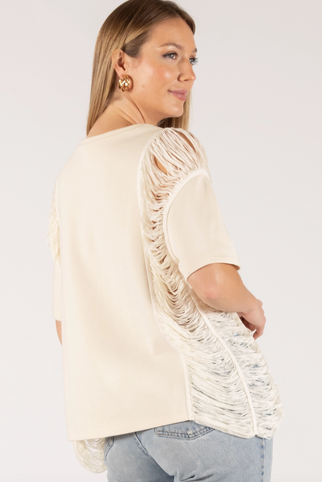 Fringed French Terry Top