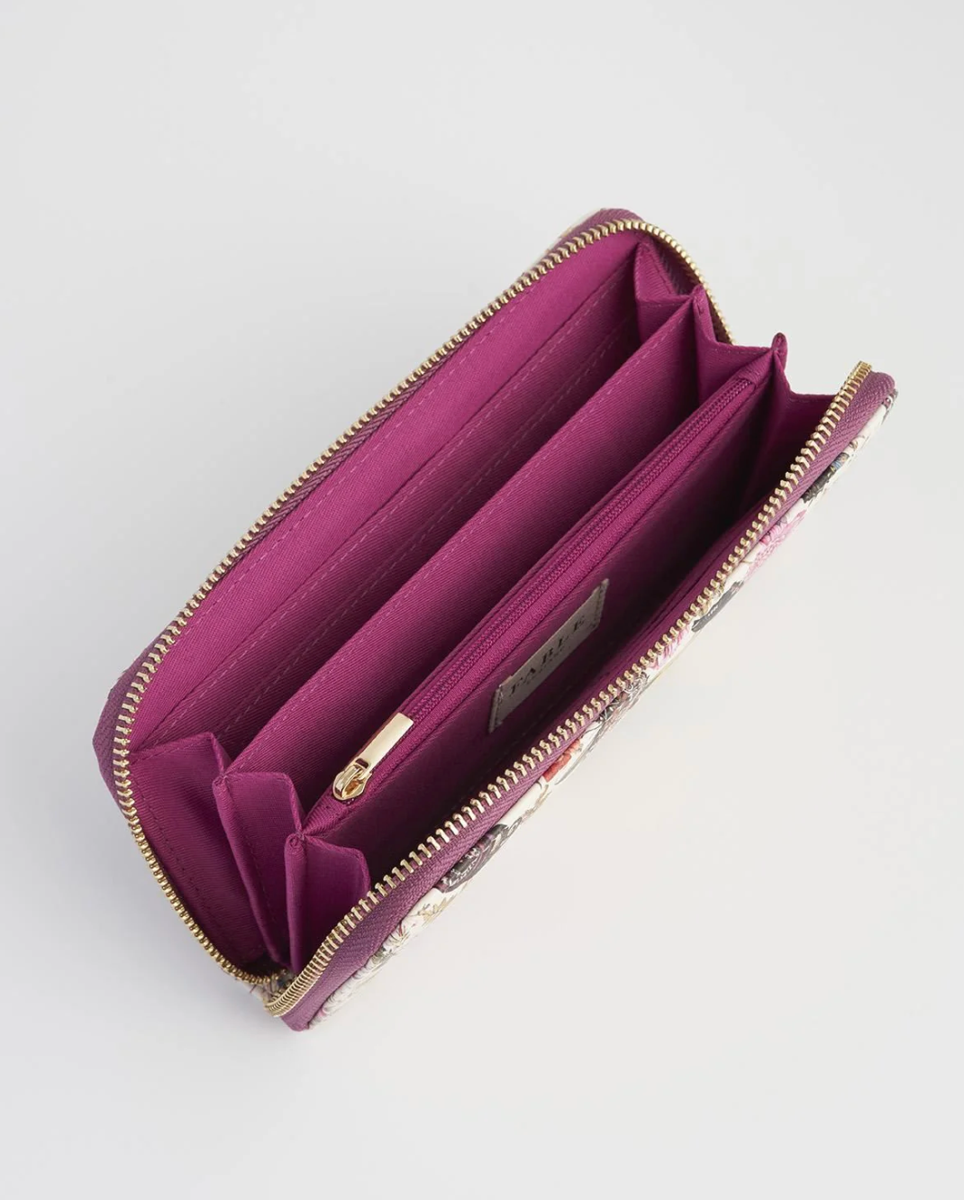 Floral Engravings Large Zip Wallet