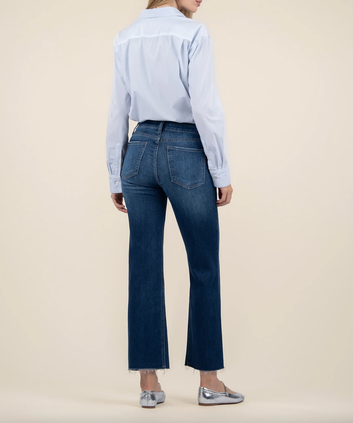 Kelsey High Rise Ankle Flare - Royal