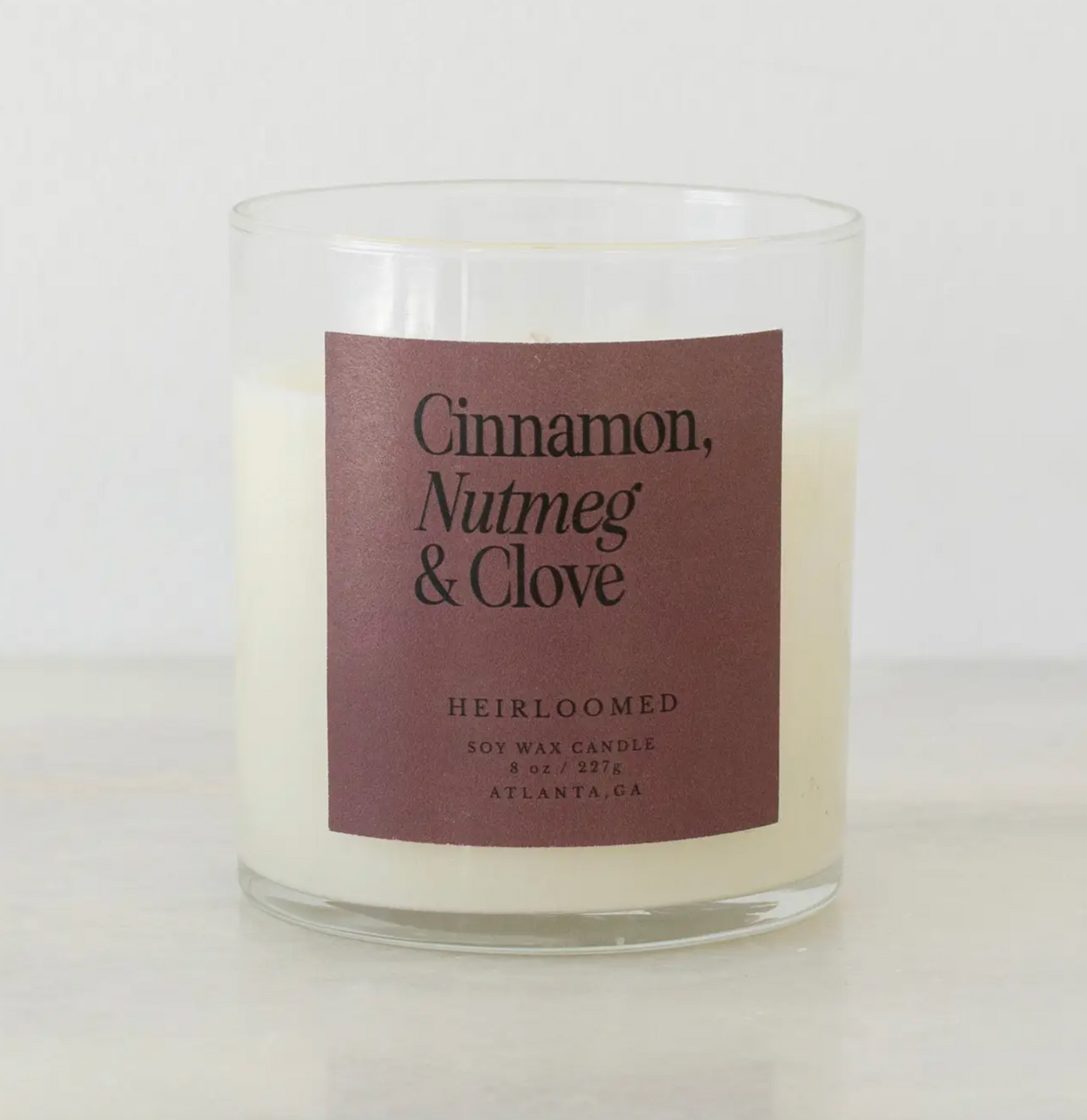 Heirloomed Candle - Cinnamon, Nutmeg & Clove - Christmas