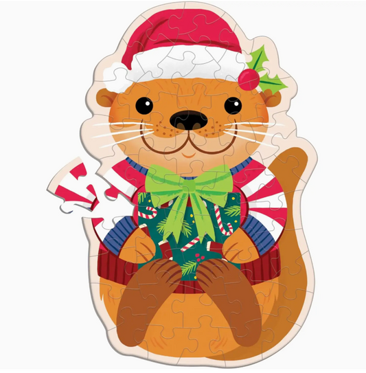 Cinnamon Otter - 48 Piece Scratch and Sniff Shaped Mini Puzzle