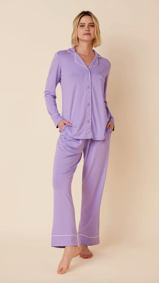The Cat's Pajamas – Classic Pima Knit Pajama - Lilac