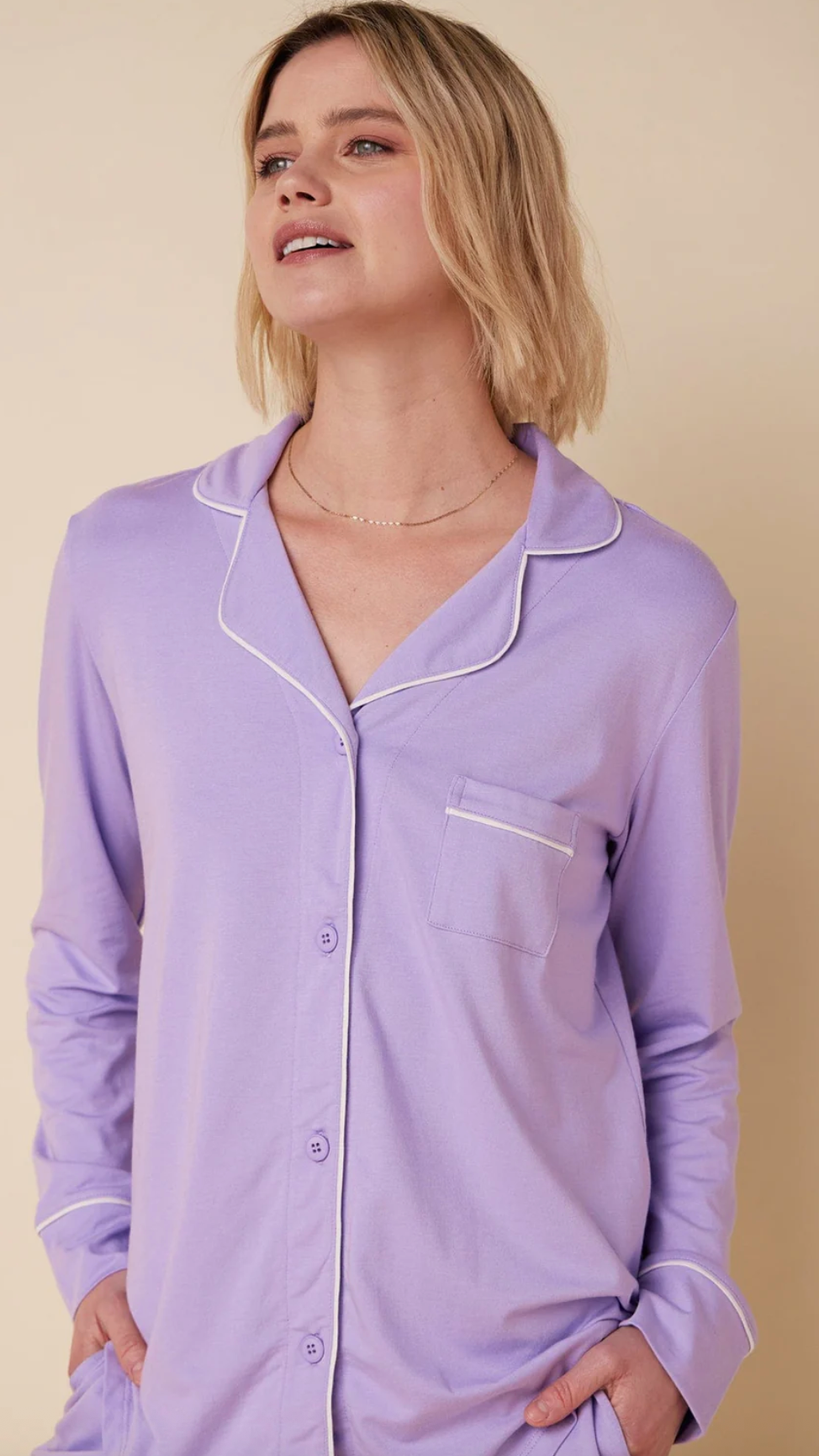 The Cat's Pajamas – Classic Pima Knit Pajama - Lilac