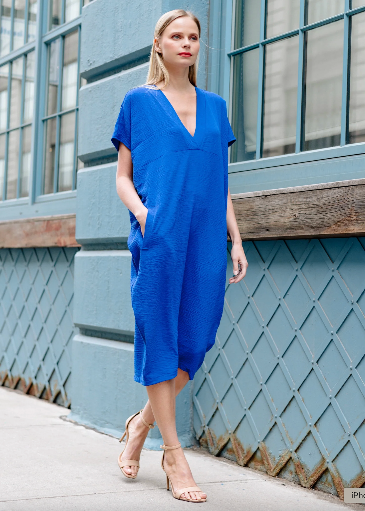 Cobalt Caftan Pocket Dress