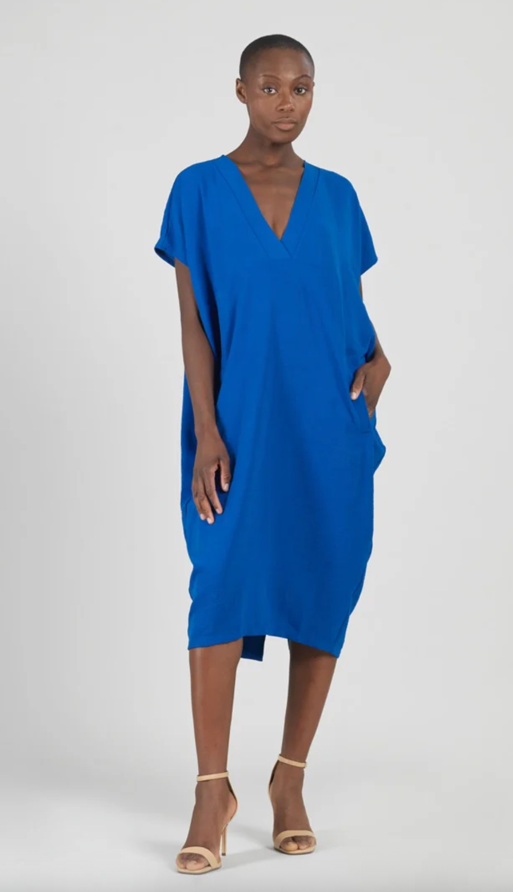 Cobalt Caftan Pocket Dress