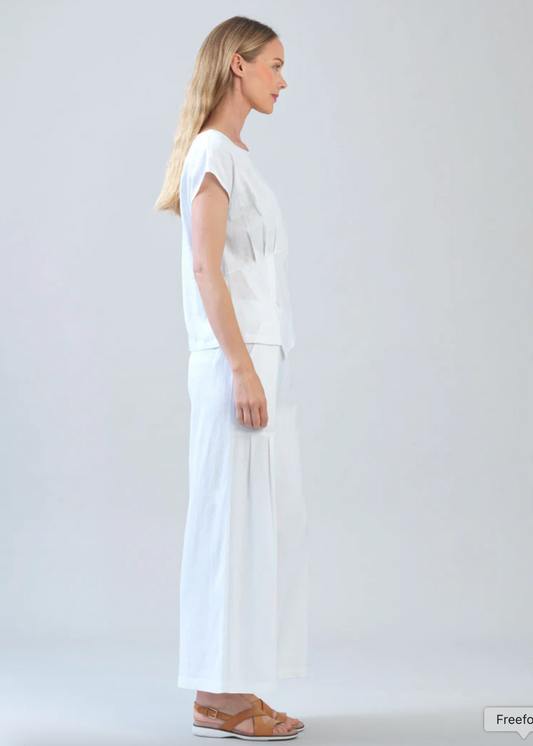 Cap Sleeve Stitch Overlay Top