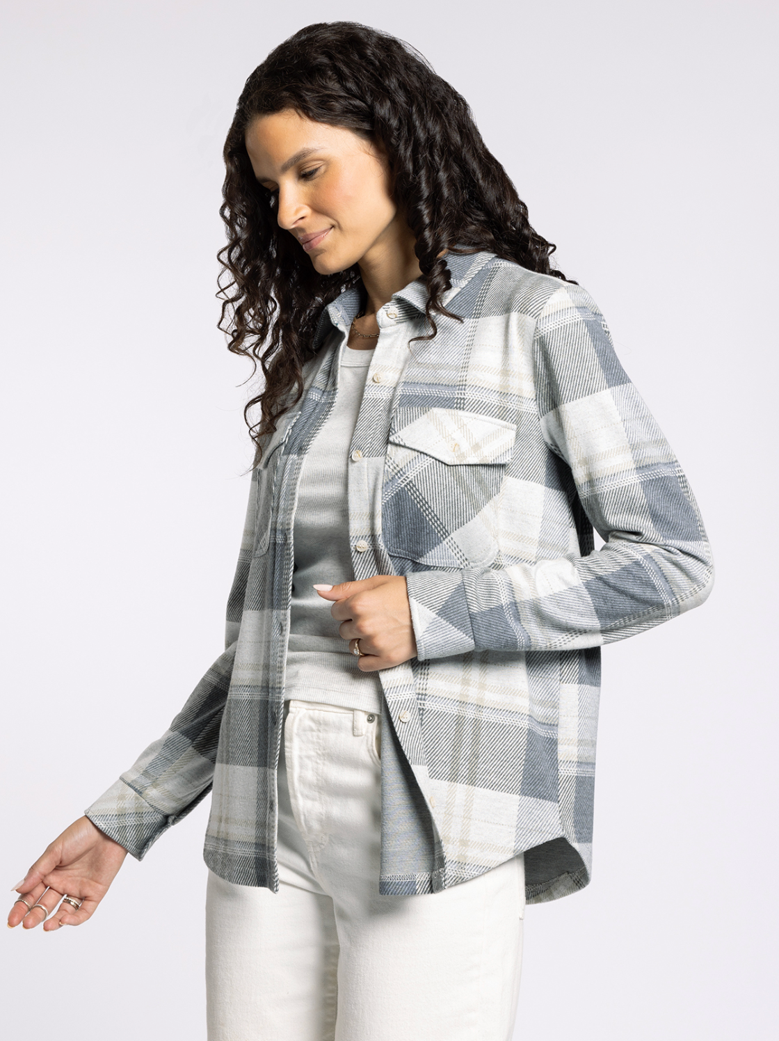 Cassian Shirt - Grey Plaid