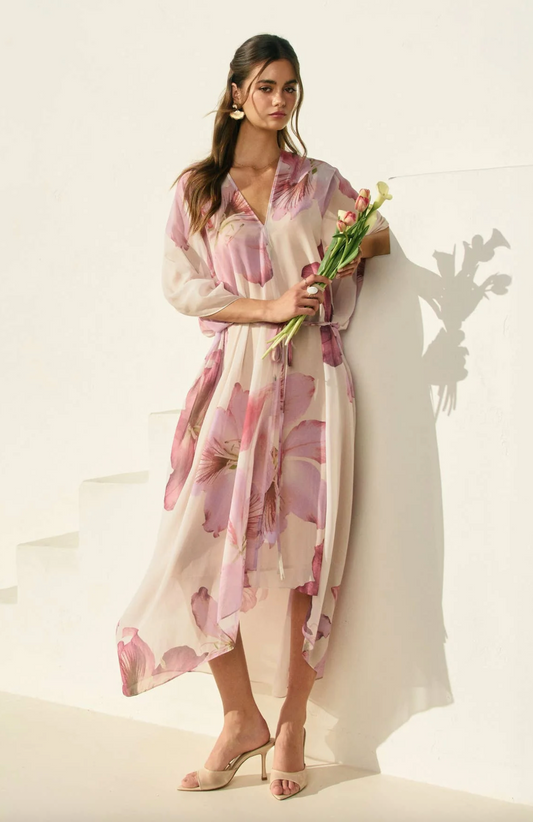Orchid Bloom Kaftan Dress