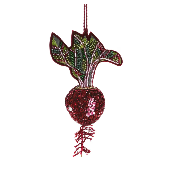 Sequin & Stitchery Beet Ornament