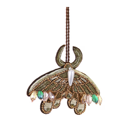 Tinsel Silk Moth Ornament