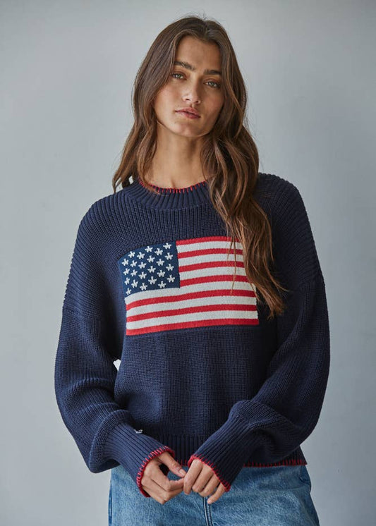 Whipstitch Americana Crew Neck Sweater
