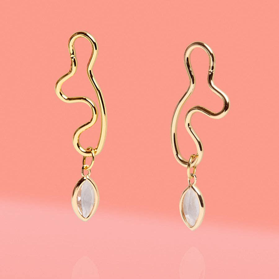 Abstract Wiggle Charm Earrings