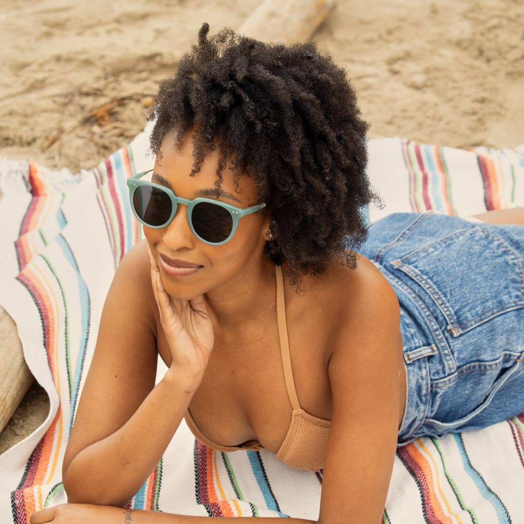 Cove - Milky Blue / Gold / Smoke Polarized Lens