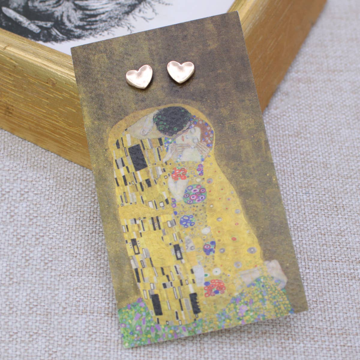 The Kiss Fine Art Heart Earrings