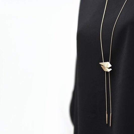 Refract Necklace: Satin Gold