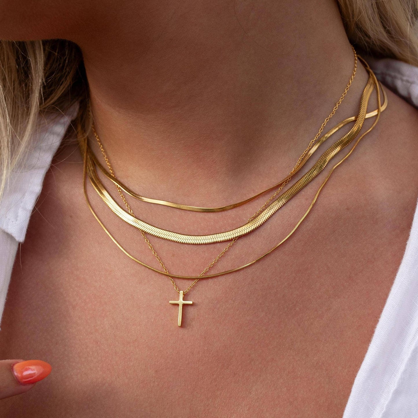 Cross Necklace - Gold