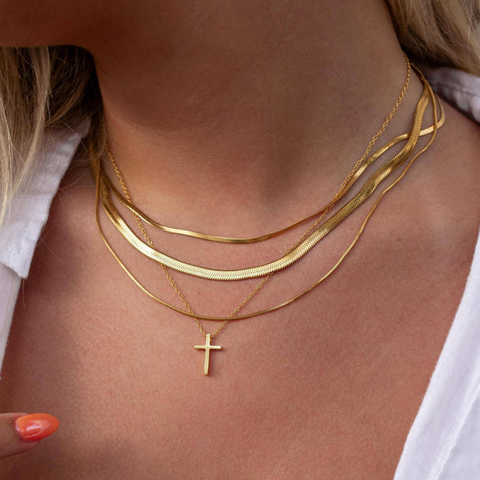 Cross Necklace - Gold