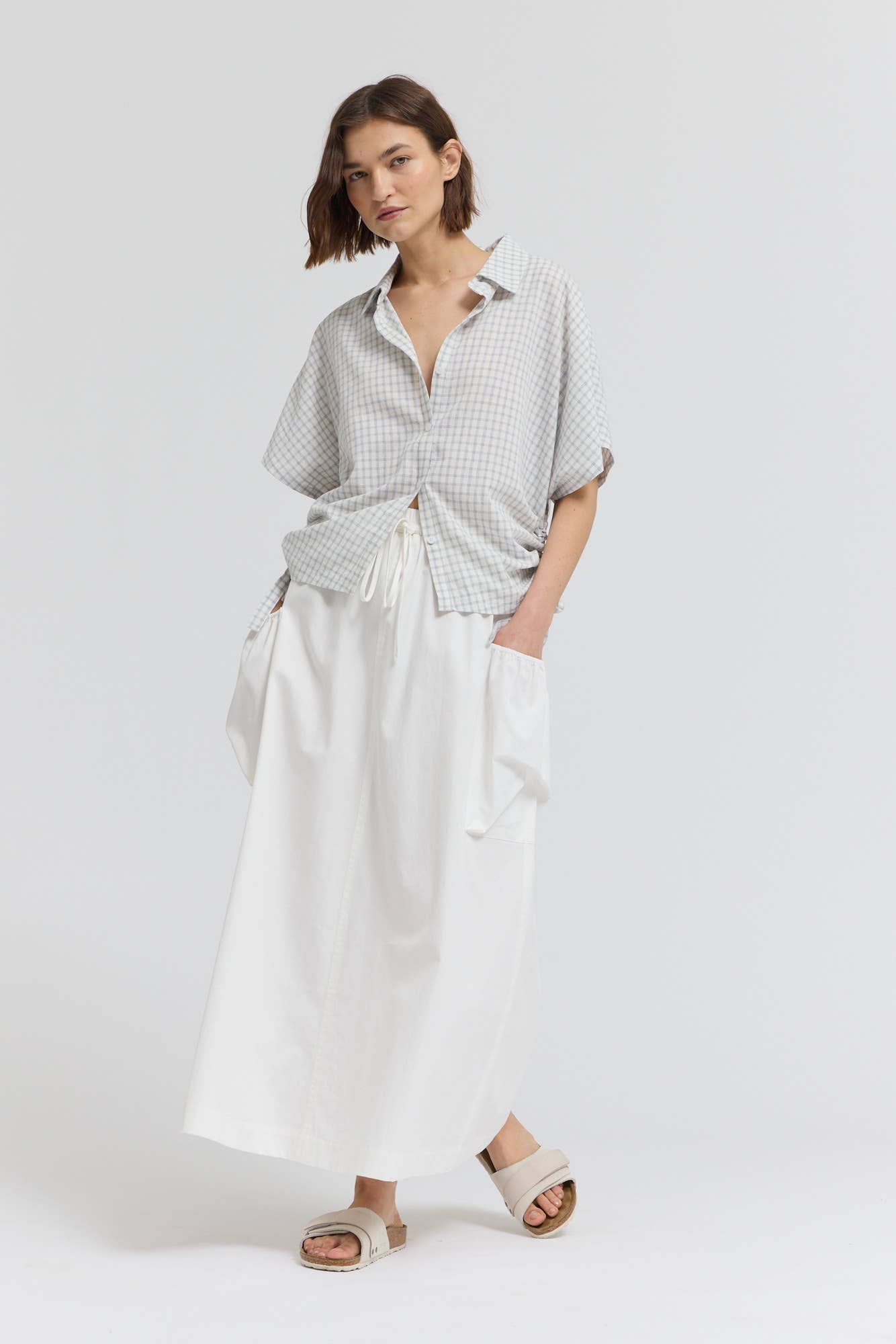 Playful Side Tie Button Up