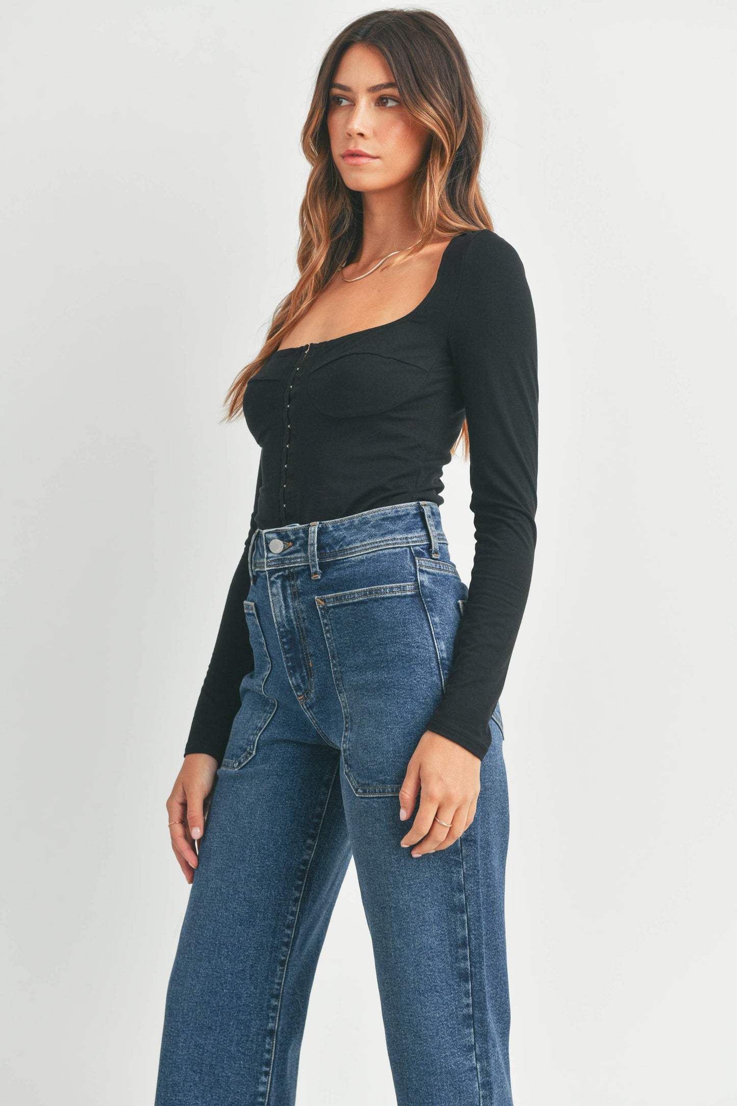JUST BLACK DENIM - Utility Wide Leg