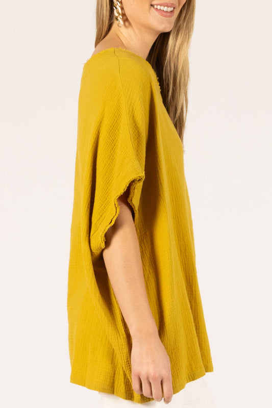 Tealeaf Cotton Gauze Top