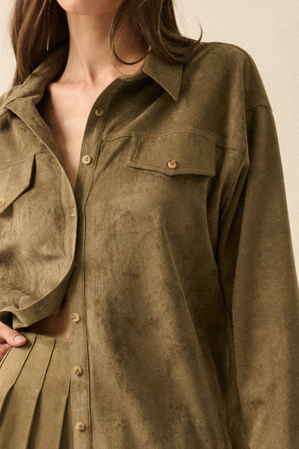 Mossy Button-Up Shacket