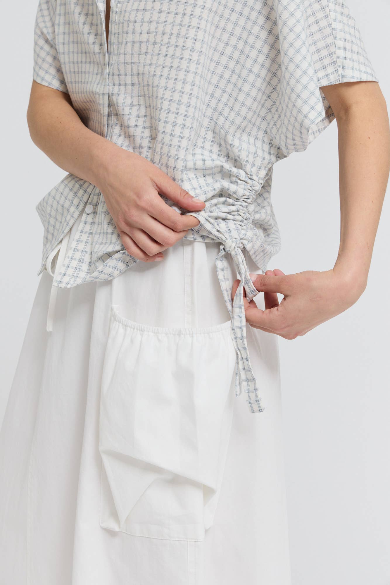 Playful Side Tie Button Up
