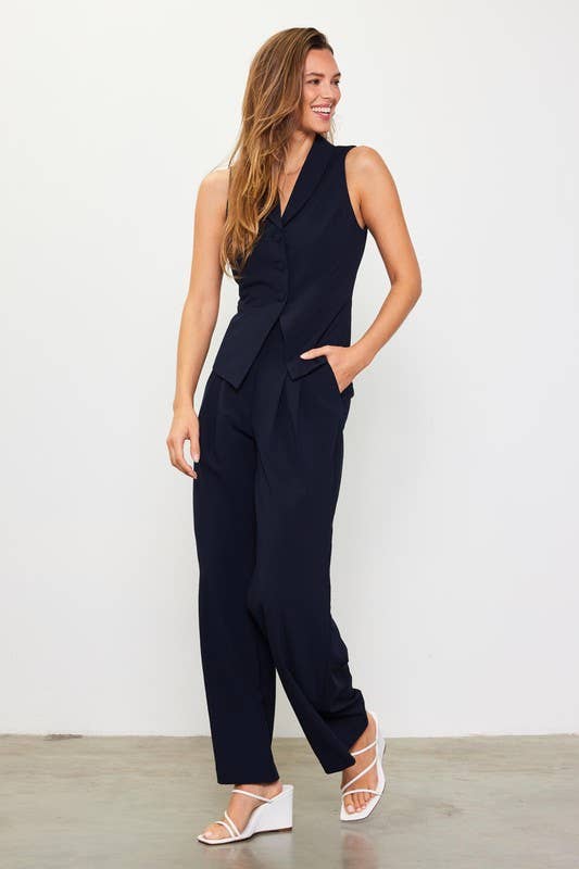 Double Pleated Wide Pants