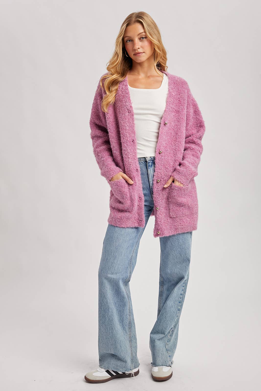 Fuzzy Boucle Cardigan