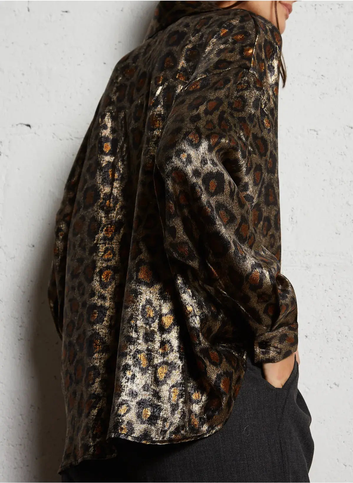 Shimmer Animal Print Blouse