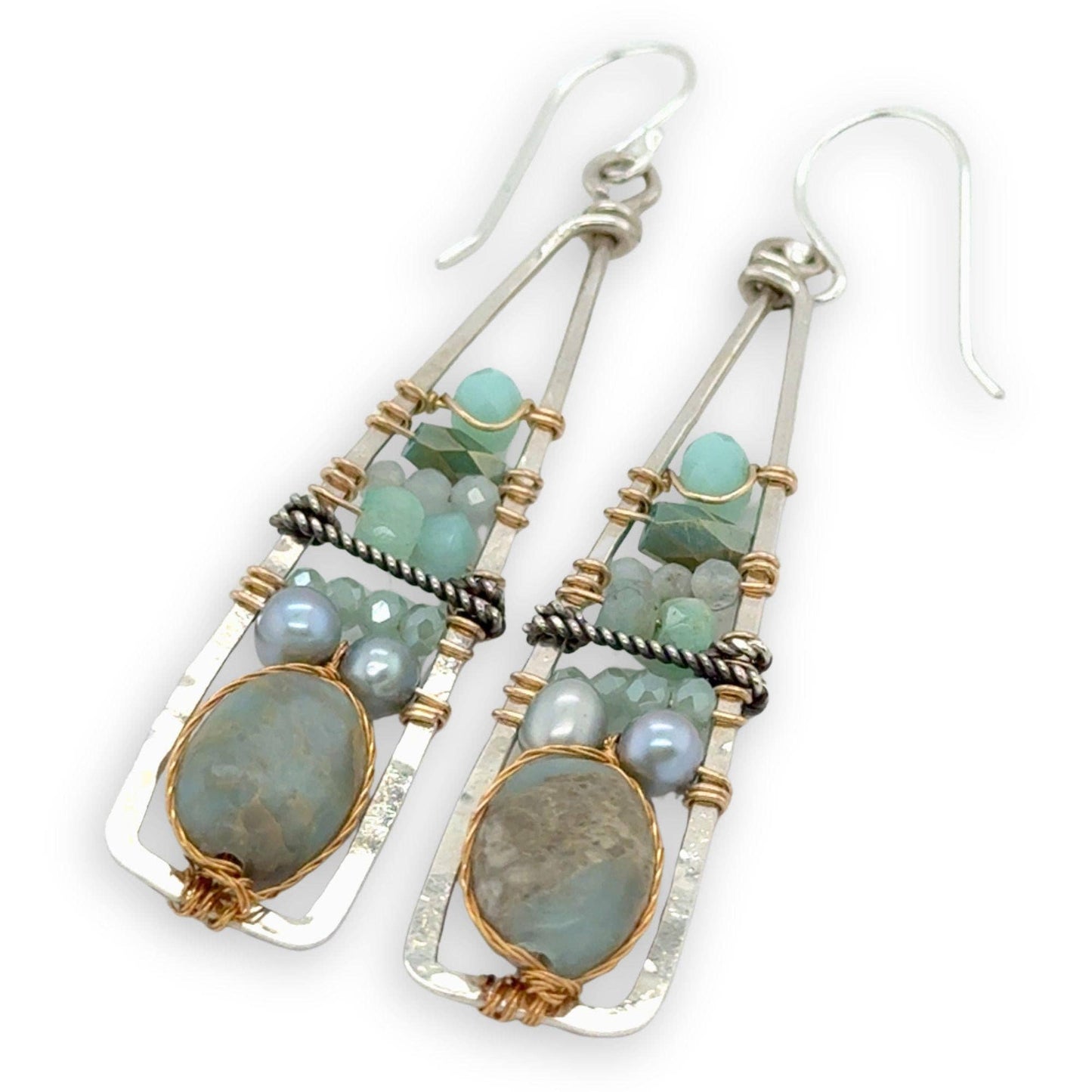 Tall Stack of Terra Verde Earrings