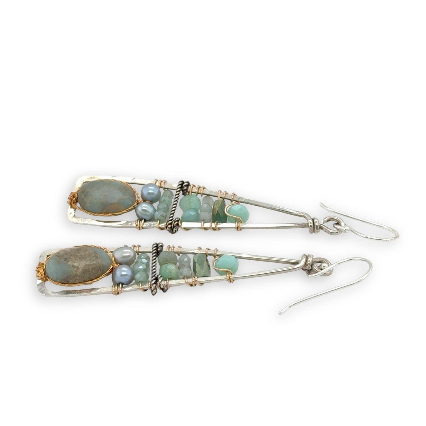 Tall Stack of Terra Verde Earrings