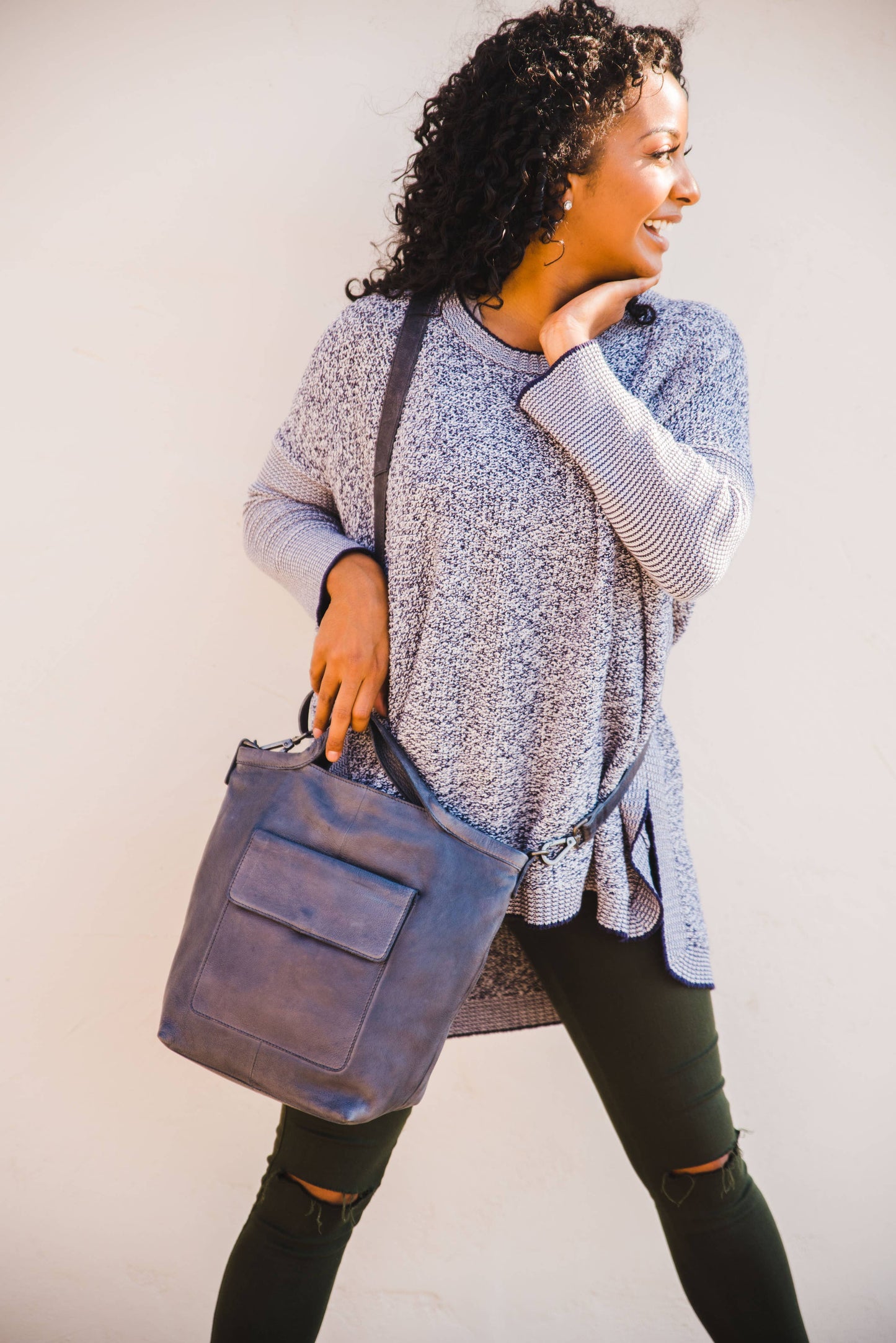Bianca Handcrafted Leather Tote/Crossbody Bag