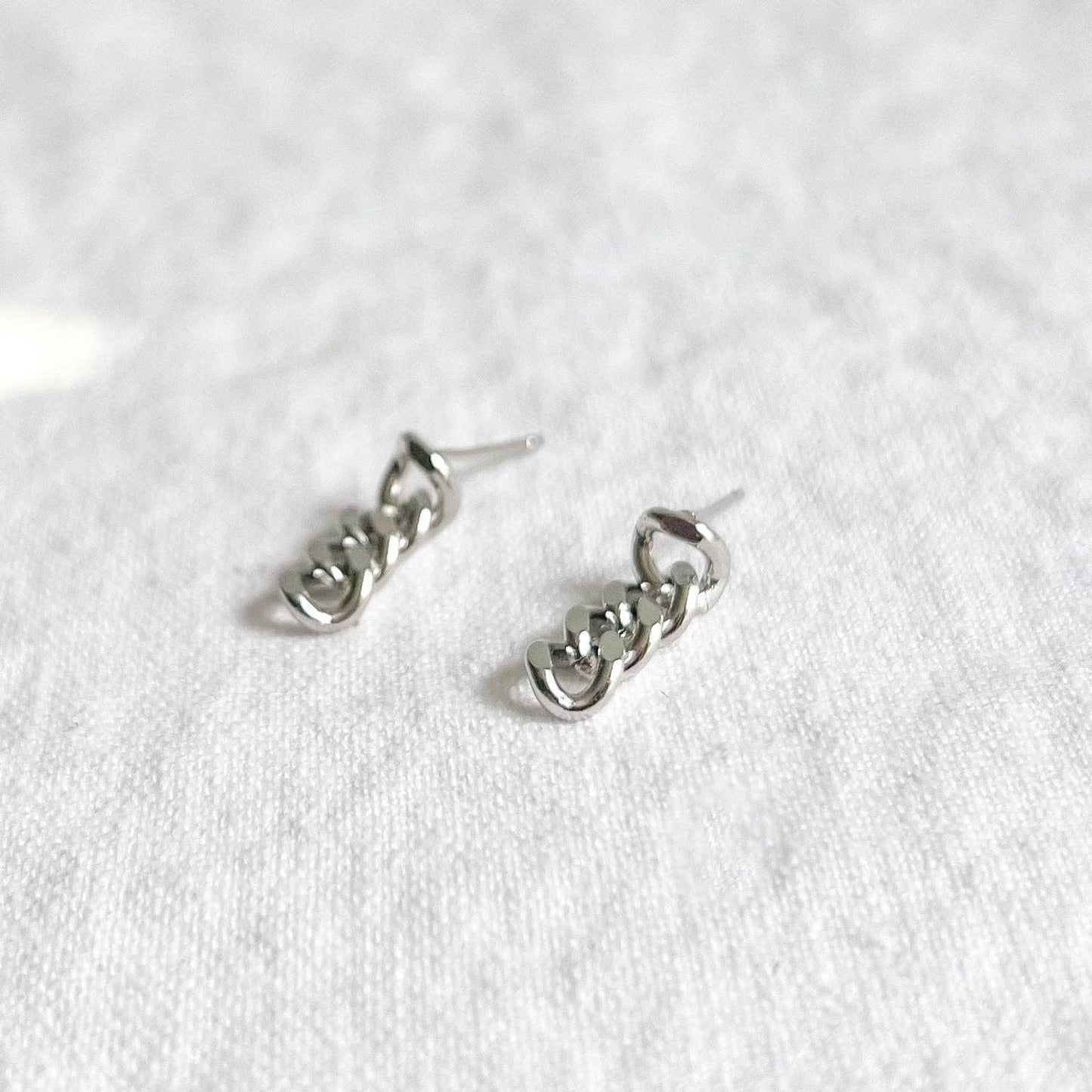 Silver Chain Studs