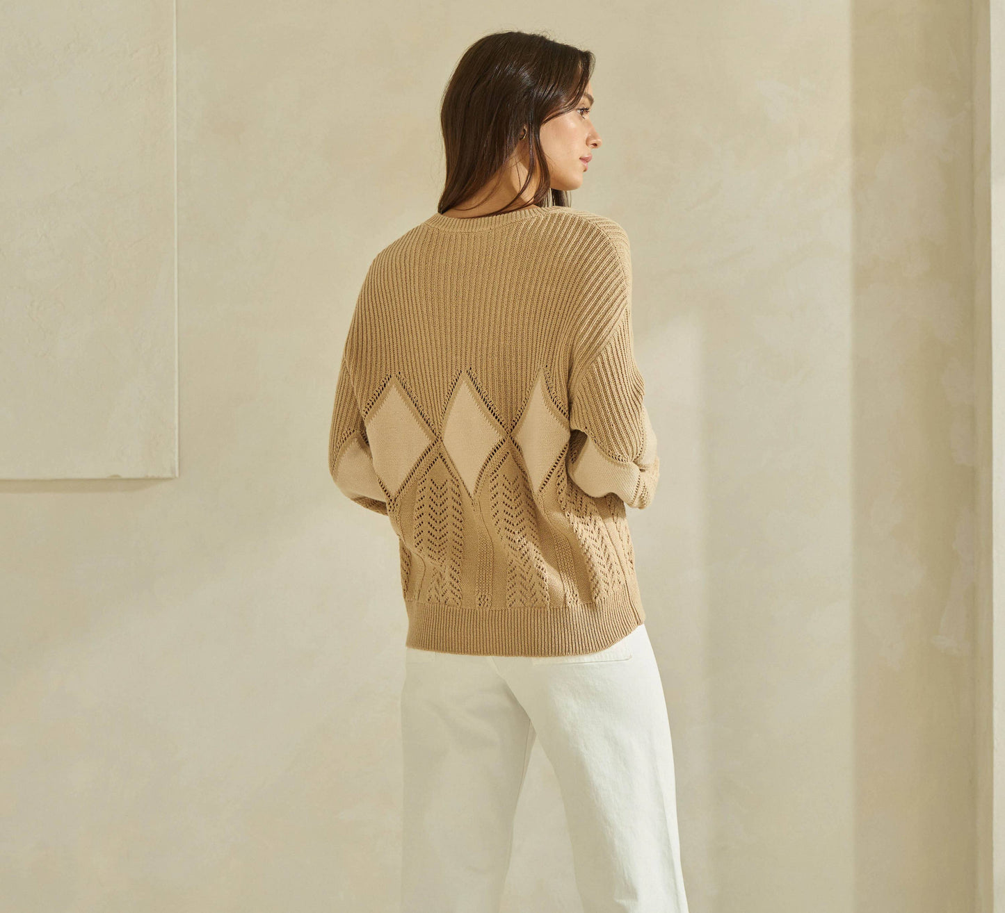 Diamond Openwork Sweater