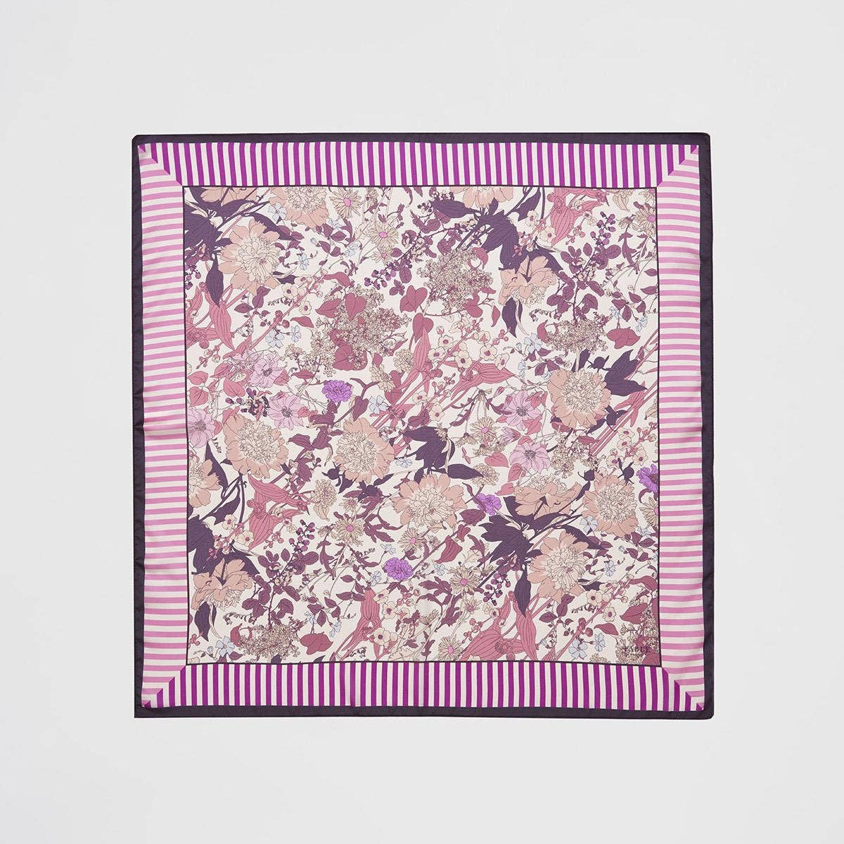 Deco Blooms Candy Stripe Square Scarf