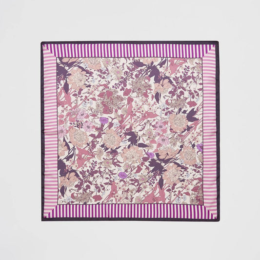 Deco Blooms Candy Stripe Square Scarf