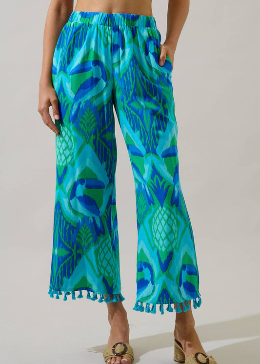 Blissy Tropical Flare Pants