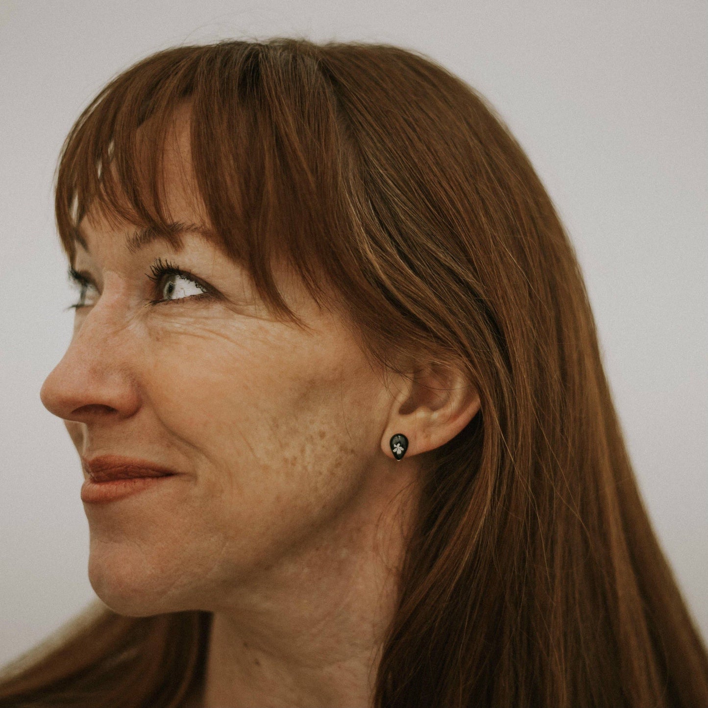 Tiny Teardrop Cameo Studs