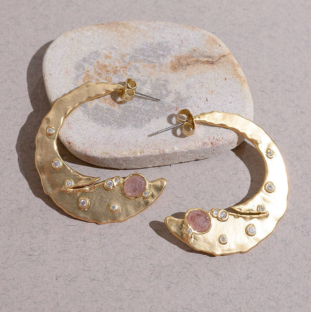 Timeless Organic Crescent Earrings