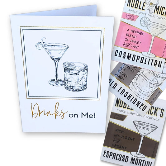 Cocktail and Cards - Drinks On Me Card