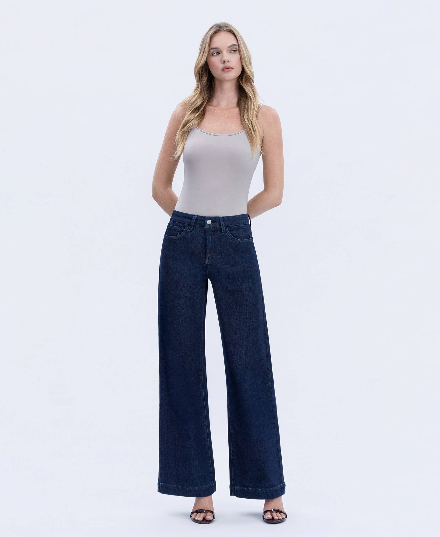 FLYING MONKEY Wide Leg Trouser Jeans